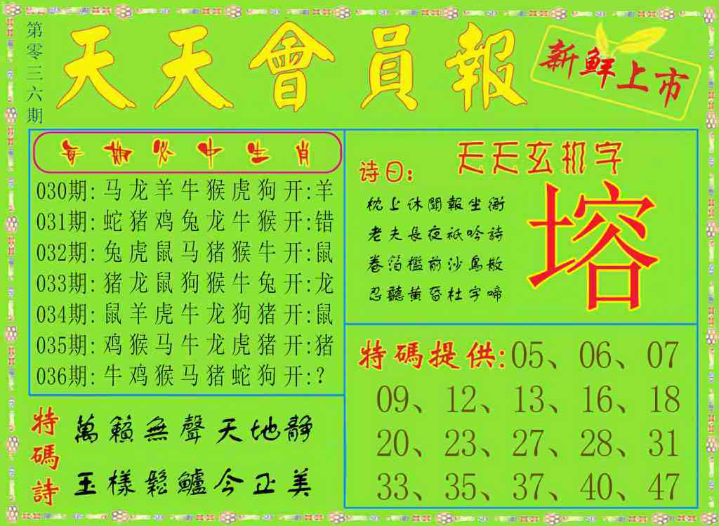036期天天会员报[图]